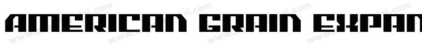 American Grain Expanded Italic字体转换